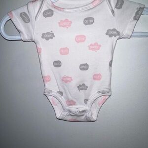 5/$15 petit lem print Baby Onesie